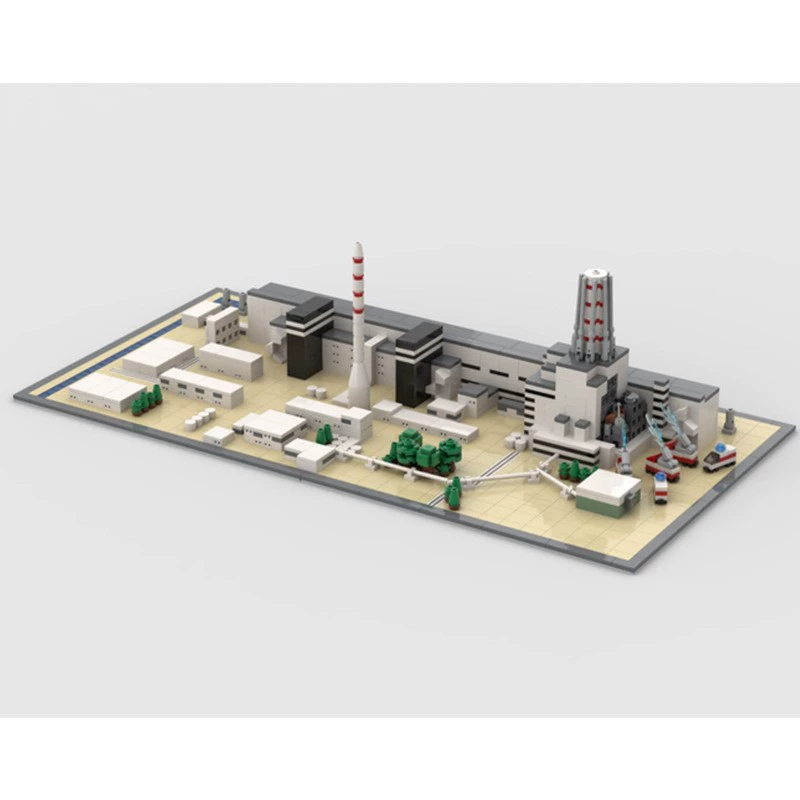 MOC-124446 совместимый LEGO Чернобыльская атомная электростанция строительная модель небольшой гранулированный набор игрушек
