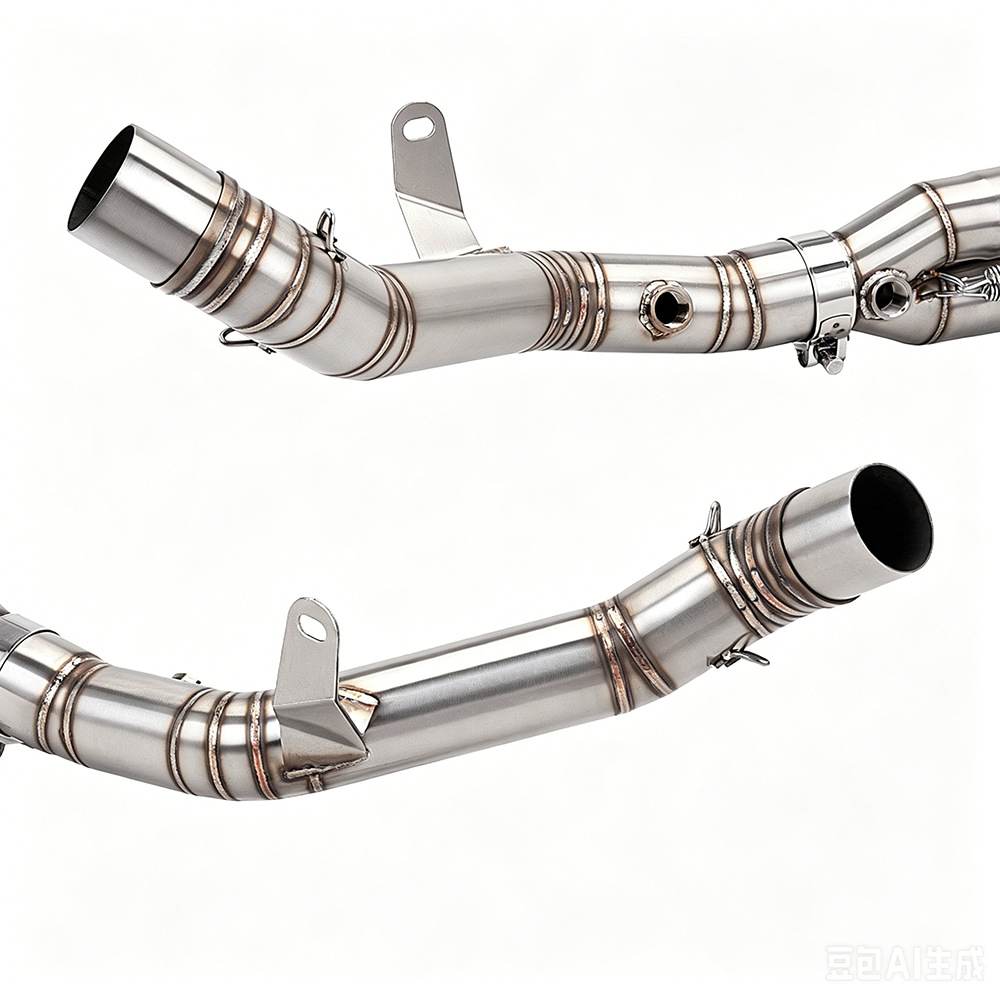 51mm Diameter Kawasaki Z900 Exhaust Pipe Modified Front Section Z900 Se Stainless Steel Blue-Tinted External Exhaust Pipe