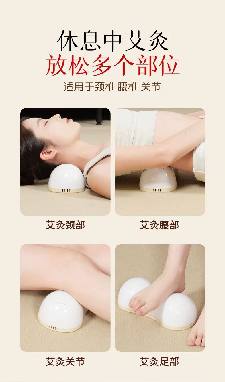 Smokeless Moxa Heating Pillow for Neck and Waist Dual Use Home Warm Compress with 54 Aged Moxa Cones quality and texture