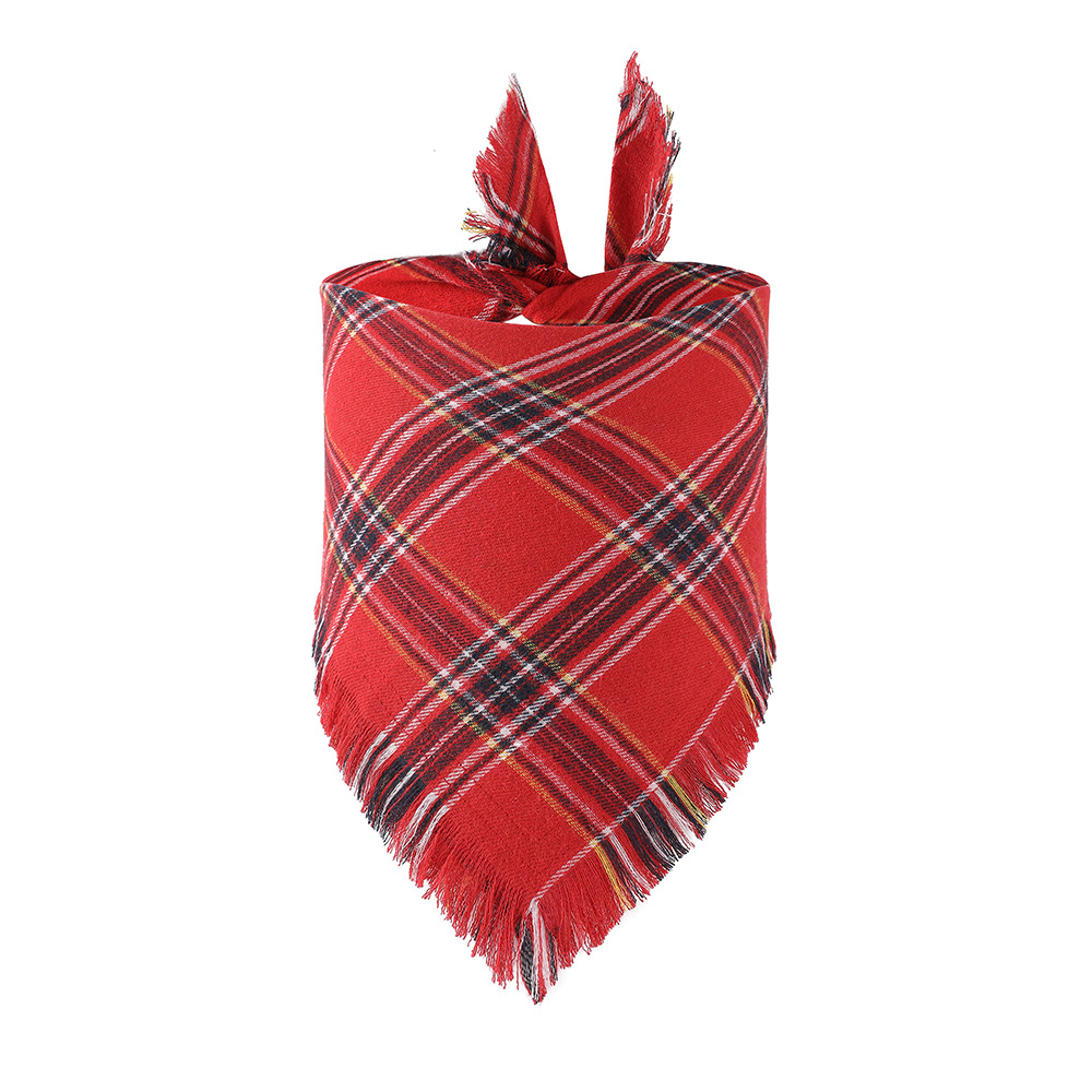 TANPOPO transfronterizo spot de Navidad toallas de triángulo de cuadrillas para mascotas bufandas de perros toallas de saliva para mascotas