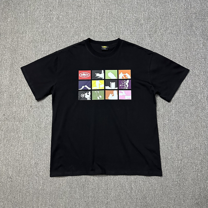 Corteiz verano nuevo diablo isla diversión carta impresión moda marca hombres y mujeres sueltos casual manga corta Camiseta cuello redondo