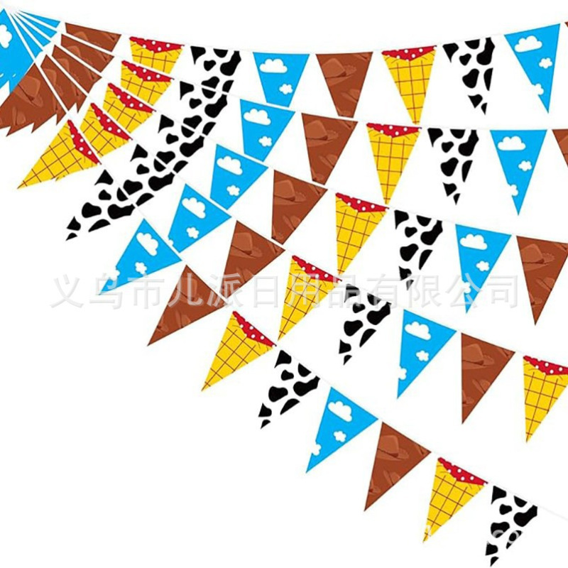 New In-Stock Toy Story Mixed-Style Triangular Flags and Banners for Party Decorations and Animal-Themed Party Arrangements New In-Stock Toy Story Mixed-Style Triangular Flags and Banners for Party Decorations and Animal-Themed Party Arrangements