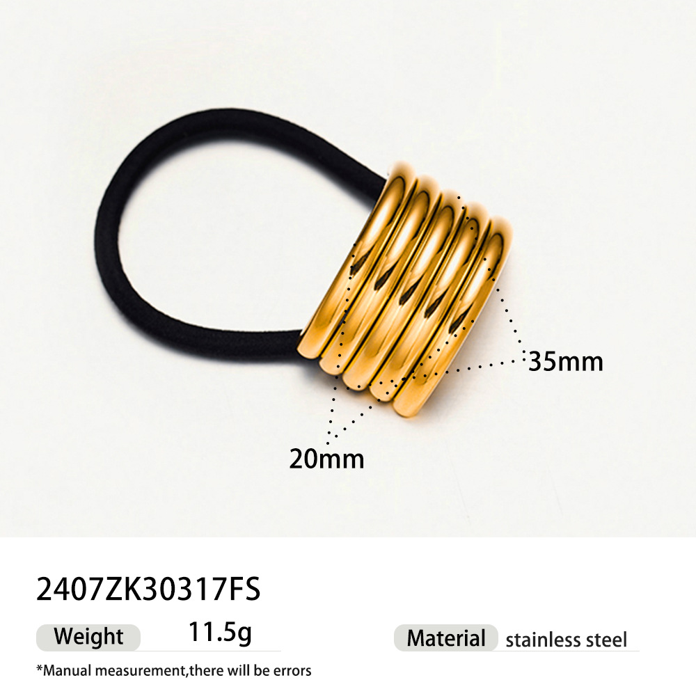 TINA Europa y América joyas de cabello de acero inoxidable anillo de cabello de alta calidad induces correa de cabello de cola de caballo alta joyas de cabello