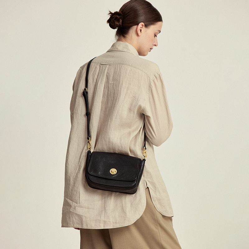 Vegetable-Tanned Cowhide Retro Underarm Bag, Niche Design Small Square Bag, 2026 Spring/Summer New Single Shoulder Crossbody Genuine Leather Women's Bag - Thumbnail 7