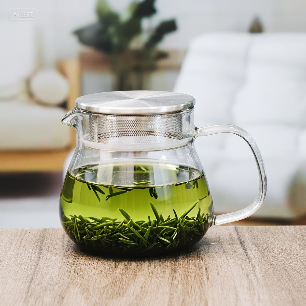 Tetera de vidrio tetera de agua hervida a alta temperatura para el hogar, nuevo juego de té con filtro chino, tetera de flores de alta temperatura con alto contenido de borosilicato