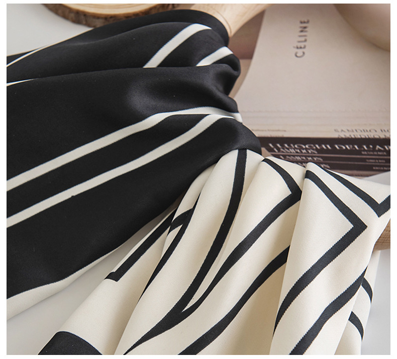 Women's Retro Stripe Polyester Silk Scarves display picture 2