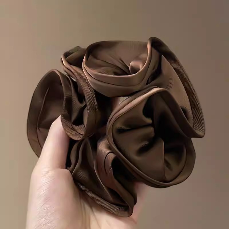 2026 nuevo estilo coreano super grande anillo de pelo intestino grande niñas de alto nivel de sensación de cabello de flores cuerdas de cabello de cordón de goma adornos para el cabello