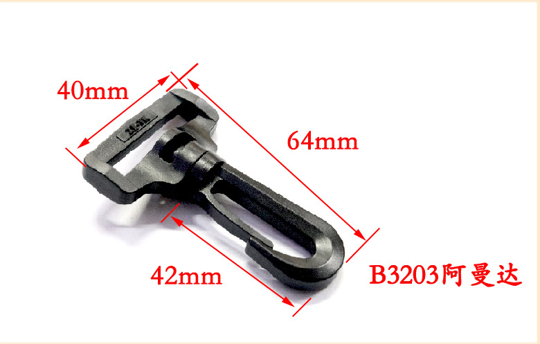 Fábrica de suministro directo de accesorios de maletas POM gancho de plástico rotativo gancho universal perro cinturón de cinturón de cinturón image 8