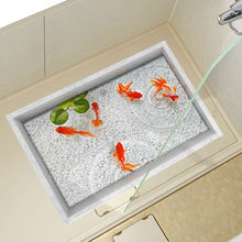 3D仿真防水地贴客厅创意地板贴画洗手间浴室耐磨地砖贴防滑