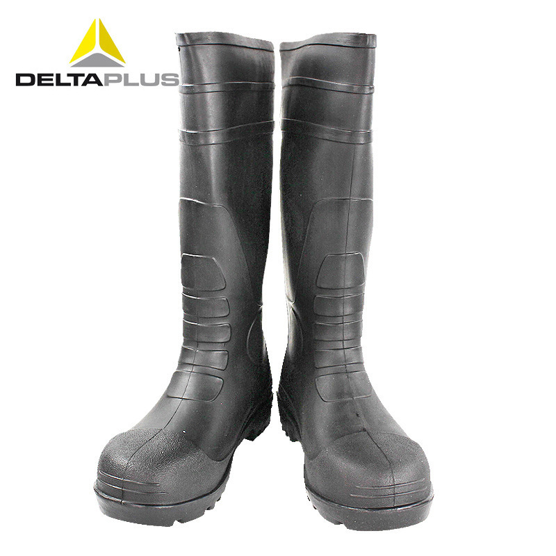 Delta 301407 zapatos de seguridad altos anti-Smashing anti-pinchazo botas de protección ácido y álcali resistente al agua de PVC antideslizante