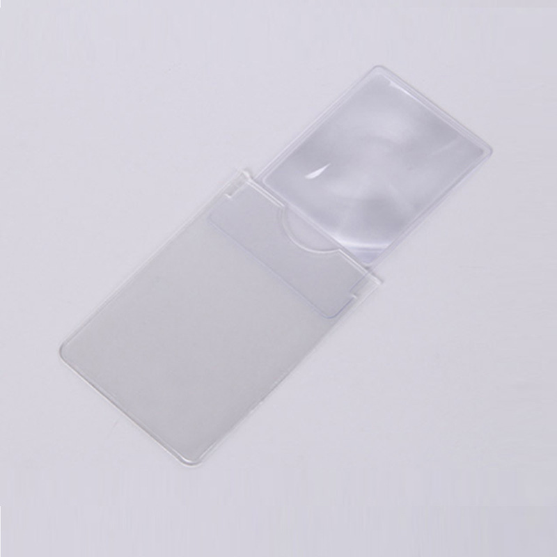 促销礼品手持PVC超薄卡片老人阅读3倍菲涅尔抽拉便携名片式放大镜|undefined