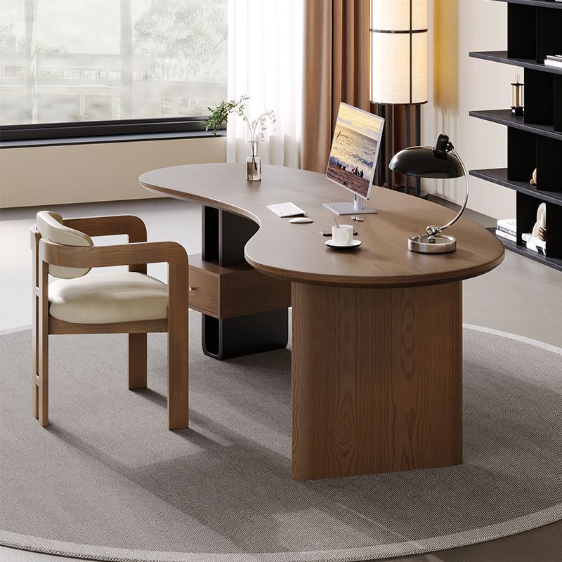 Modern Simple Solid Wood Special-Shaped Boss Desk Office Desk Designer Creative Desk Workbench Simple Style