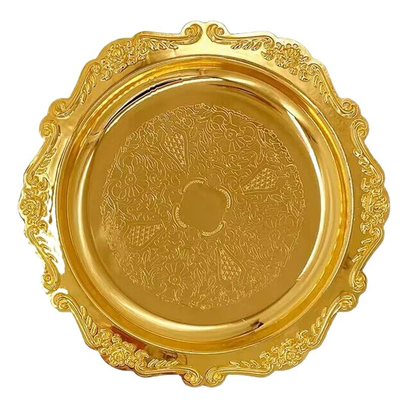 Ins Винтаж тисненый маленький лоток металлическая пластина реквизит для фотографий украшения ювелирные изделия Красота Макияж поза фотография украшения фон