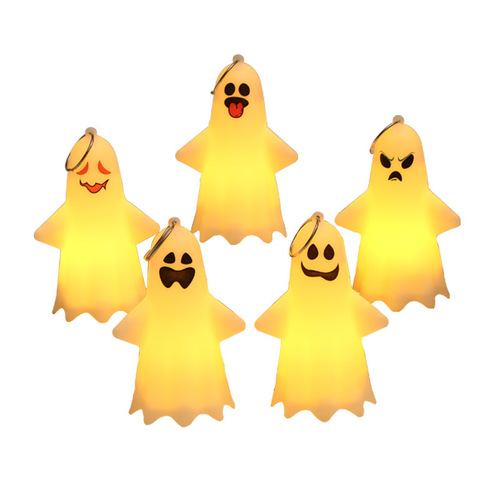 Halloween decoration ornaments ghost pendant portable small ghost night light trick-or-treater Halloween party props