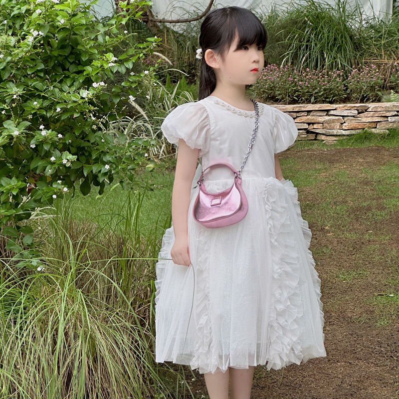 Bolso de cadena de niña brillante de moda coreana mini bolso de bebé de estilo occidental nuevo bolso de accesorios para niños de comercio exterior marea