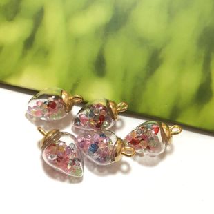 Water Drop-Shaped Resin Diamond Glass Ball Pendant DIY Handmade Earrings Necklace Luggage Cultural and Creative Accessories Materials