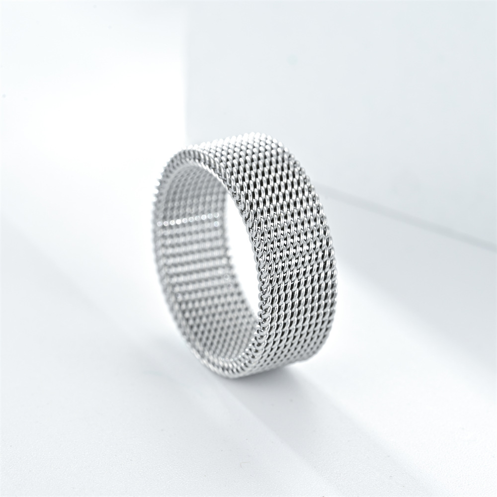 1 Piece Quantity Daily Occasion Stainless Steel Material Simple Style Solid Color Stainless Steel Unisex Rings