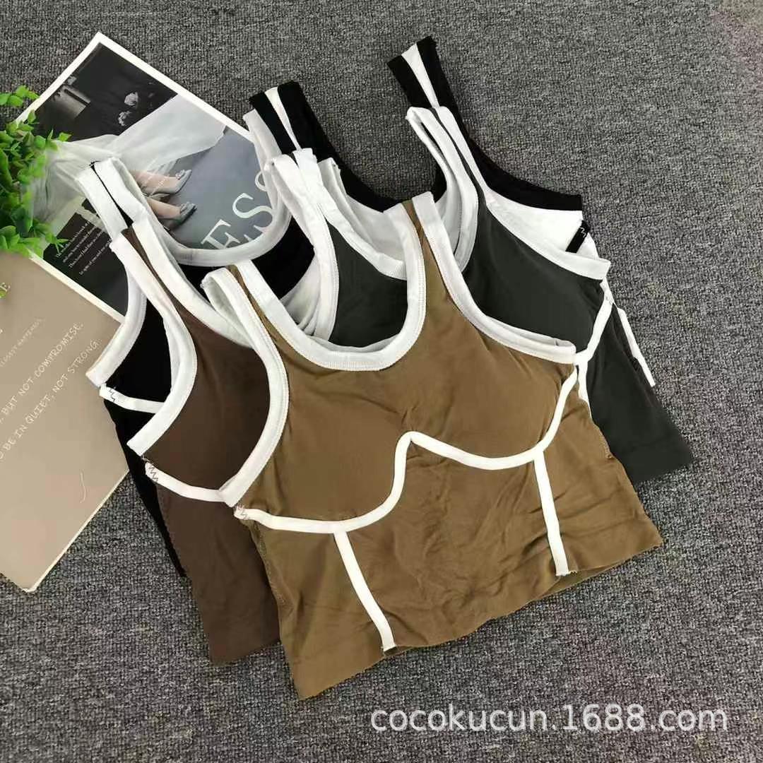 Comercio exterior Europa y Estados Unidos de alta intensidad corrida entrenamiento acondicionamiento se reúne apertado chaleco elástico ropa interior de yoga