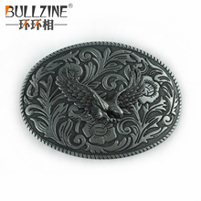BULLZINE 锌合金老鹰皮带扣03285复古休闲西部牛仔腰带扣