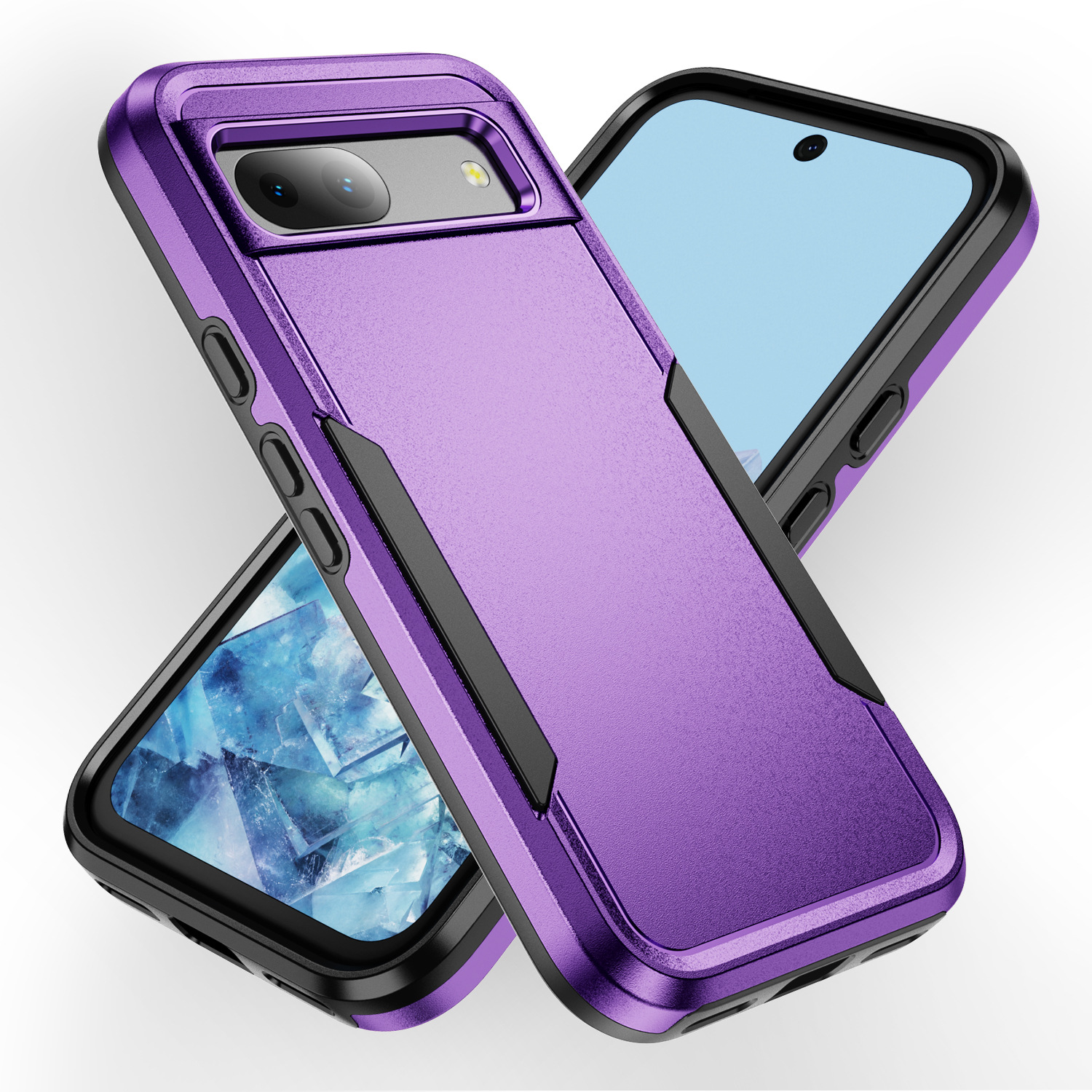 Purple, black