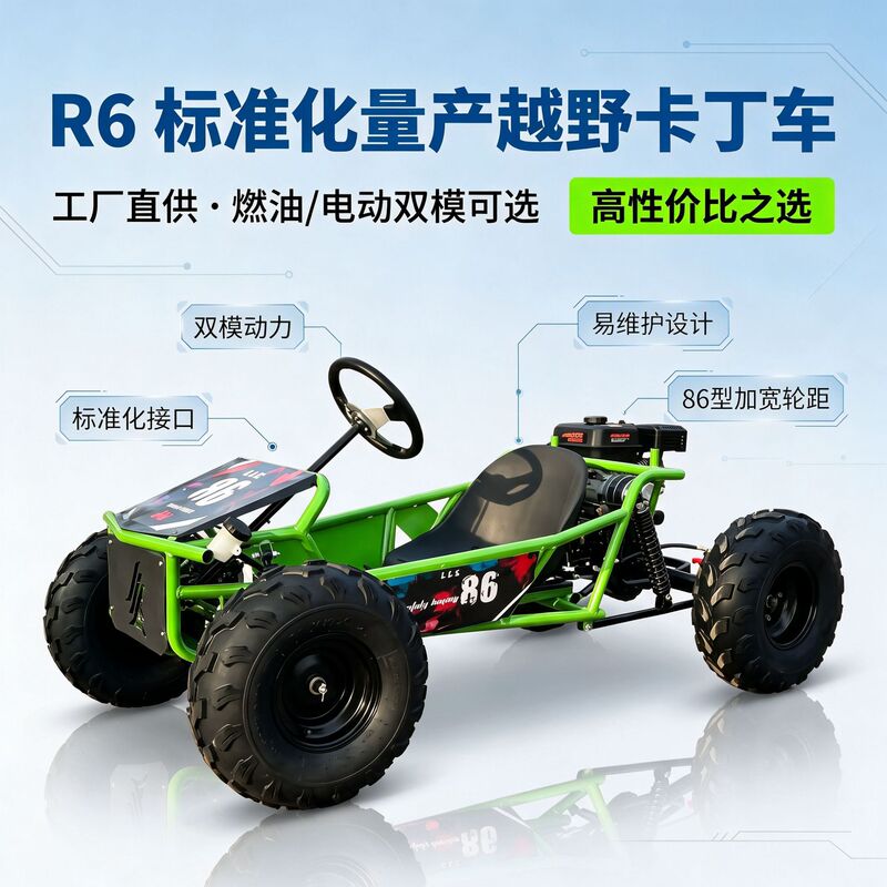 Tourist Area Amusement Electric Kart, Four-Wheel All-Terrain Off-Road Kart, CVT Beach Car, Directly Supplied from Factory