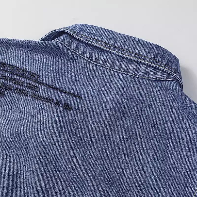 Chaleco vaquero azul para mujer, estilo nuevo de primavera y otoño 2025, con bolsillos, estilo coreano holgado, chaqueta corta image 5