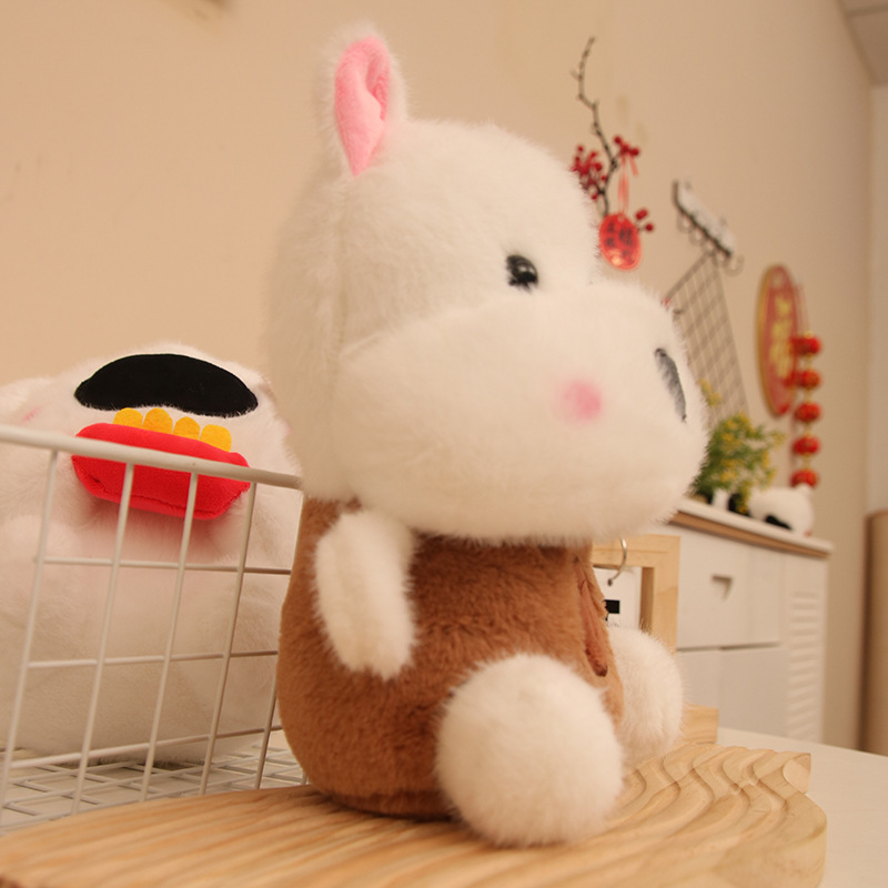 Linda caricatura West Highland Paparazzi máquina de captura de peluche empresa de muñecas evento regalo al por mayor niños niñas trompeta