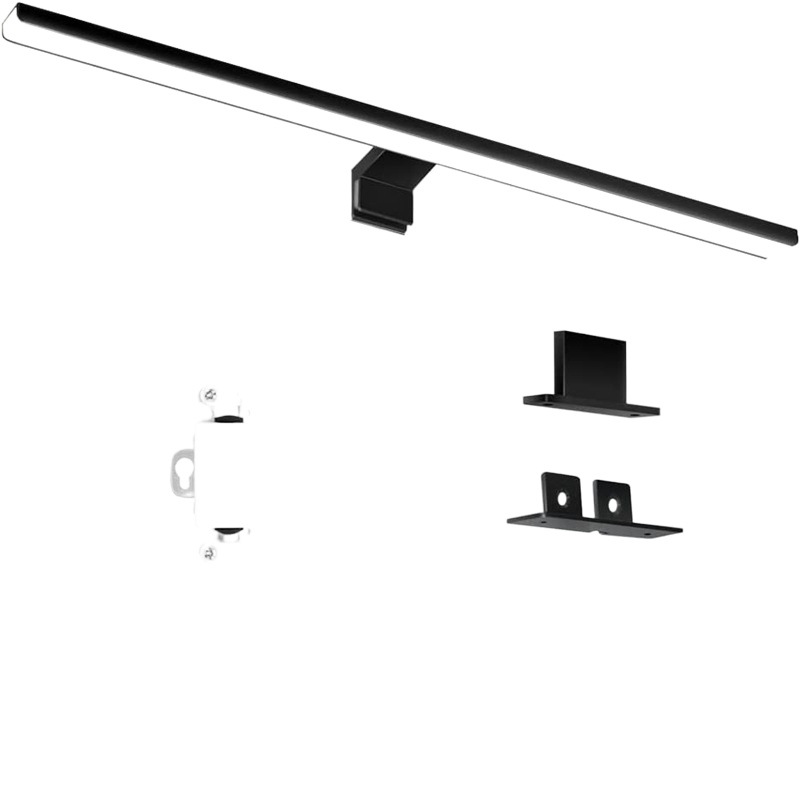 LED espejo luz delantera agujero-libre clip espejo luz abierta-montado gabinete mural cuarto de baño tocador espejo gabinete maquillaje Luz