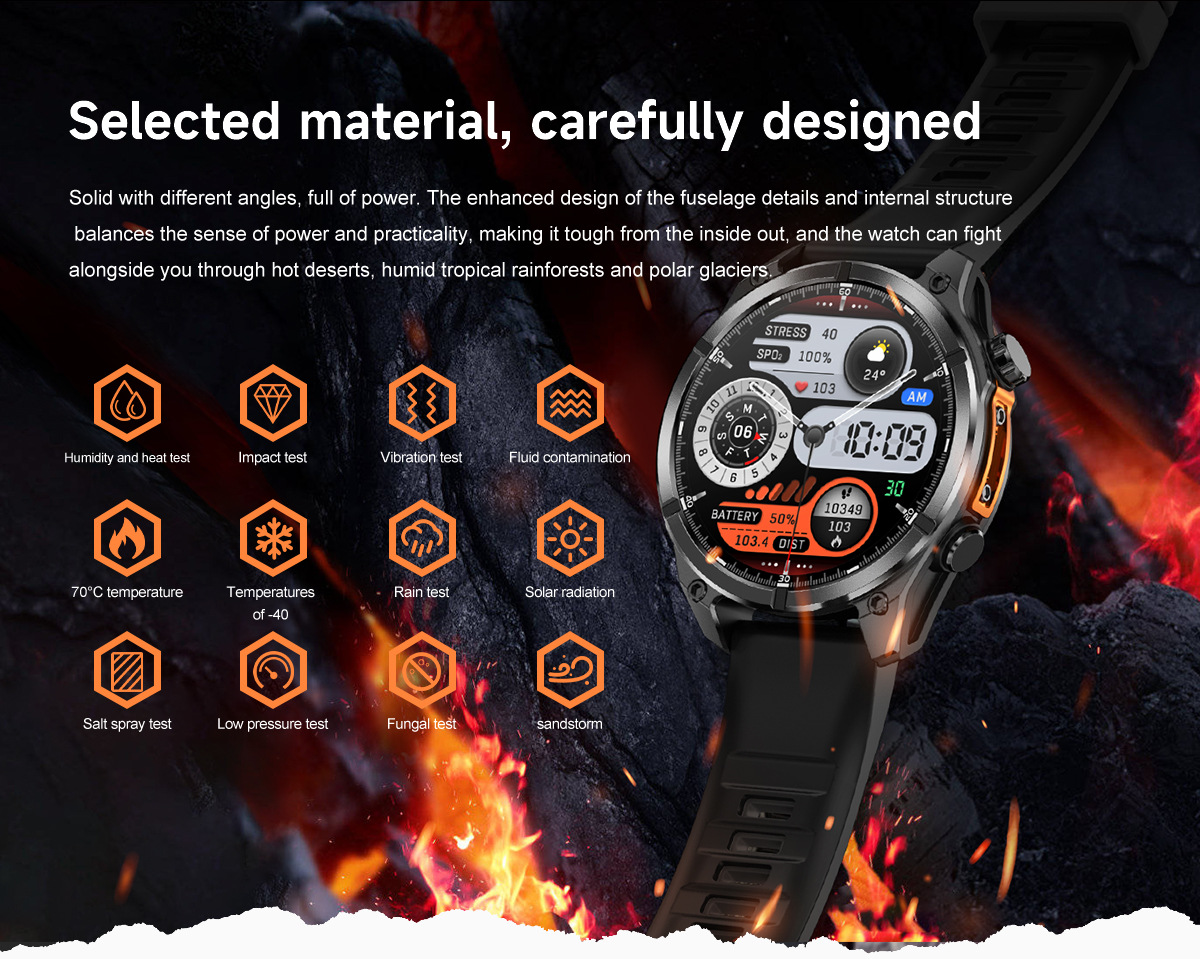 Smartwatch With Bluetooth Calling And Led Flashlight Sports Watch_voghion.com