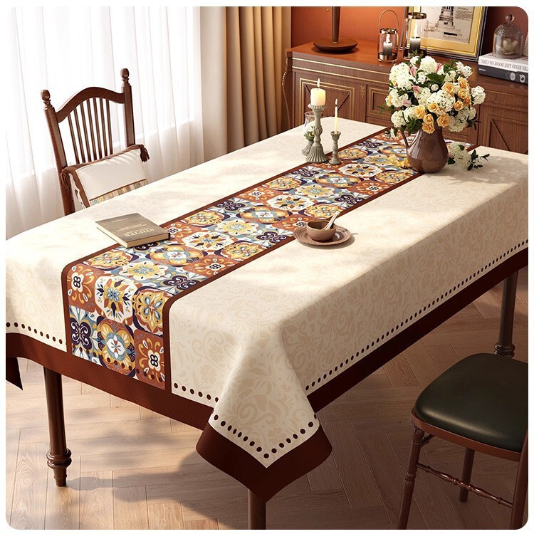 Desktop Protective Mat, American Retro Dining Table Waterproof, Oil-Proof, Washable, Heat-Resistant Pvc, Light Luxury High-End Tablecloth Desktop Protective Mat, American Retro Dining Table Waterproof, Oil-Proof, Washable, Heat-Resistant Pvc, Light Luxury High-End Tablecloth