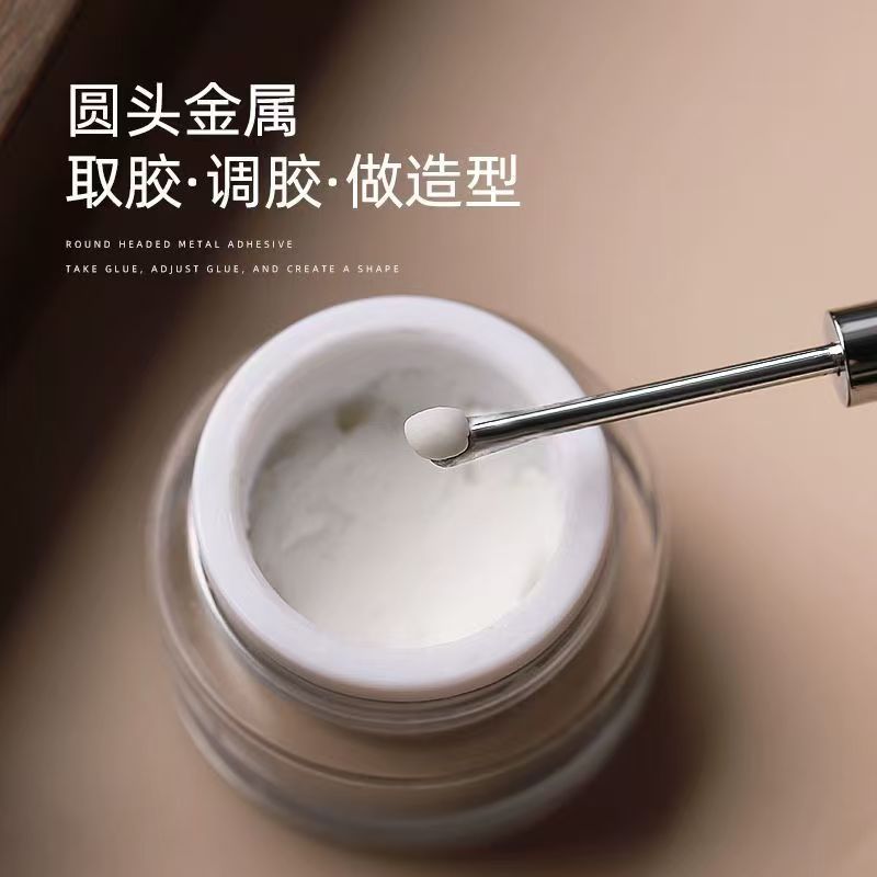 越境ネイルツール卸売両頭ネイルペン彫刻用接着剤ペン白檀柄多機能シリコン手描きペン|undefined