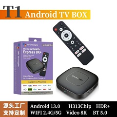 T1 ネットワーク セットトップ ボックス H313 Android 14 ATV HD 4K スマート TV プレーヤー デュアル Wi-Fi Bluetooth リモコン