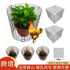 墨绿色植物保护网格片金属丝网花园植物笼跨境优选DIY铁丝网格片