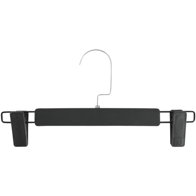 Blanco y Negro pantalones esmerilados pantalones de rack clip antideslizante tienda de ropa sin costura ropa rack pantalones clip al por mayor fuerte percha falda clip Pantalones