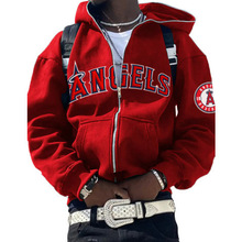 外贸潮牌同款外套3D印花拉链到头帽衫男女卫衣情侣装一件包邮