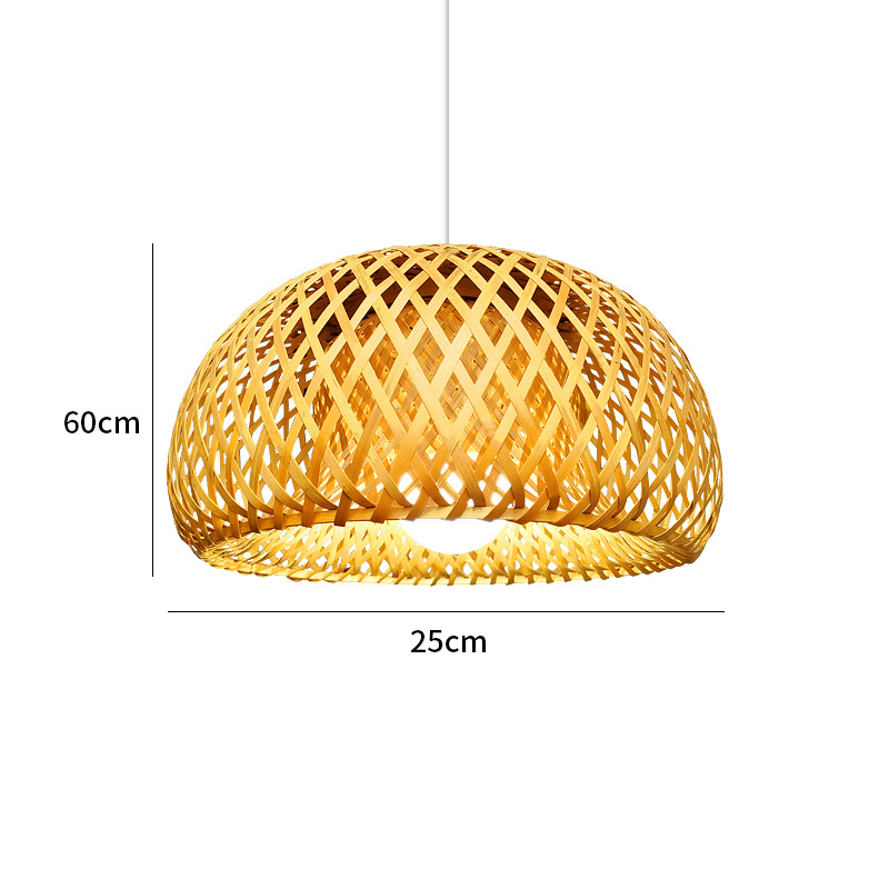 Candelabro de bambú nuevo estilo chino Zen estilo japonés lámpara de bambú B & B restaurante de olla caliente linterna de restaurante lámpara tejida de bambú y ratán al por mayor