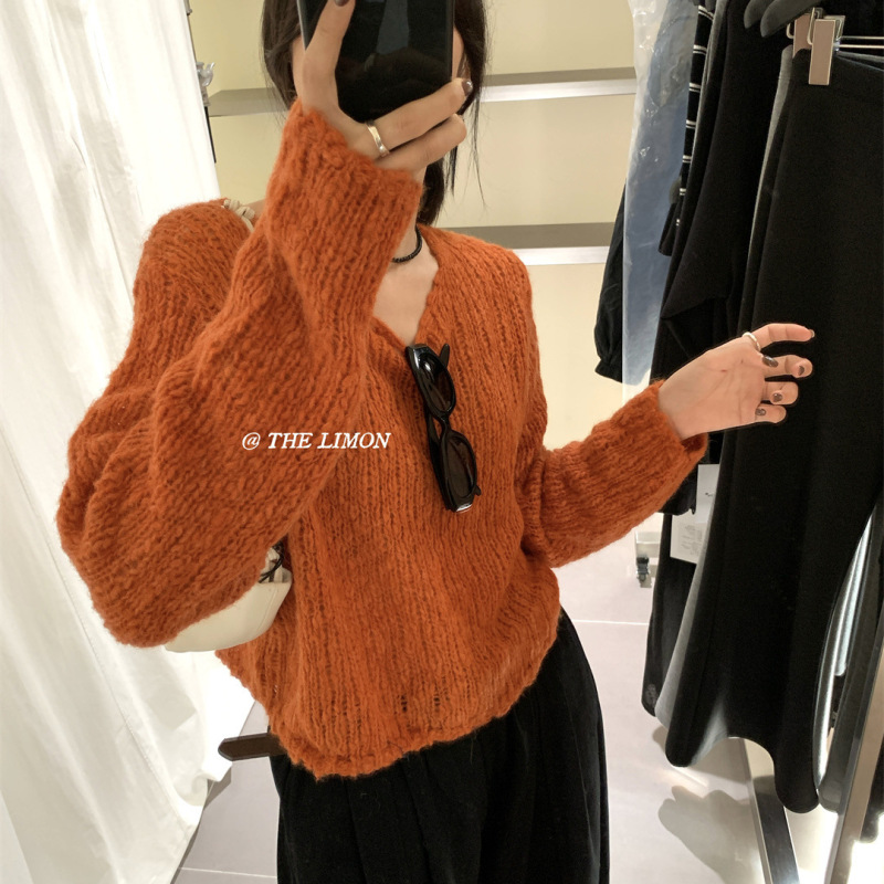 THE LIMON柠檬绿茶2025冬季韩系甜美氛围感软糯保暖仿羊毛毛衣女|undefined