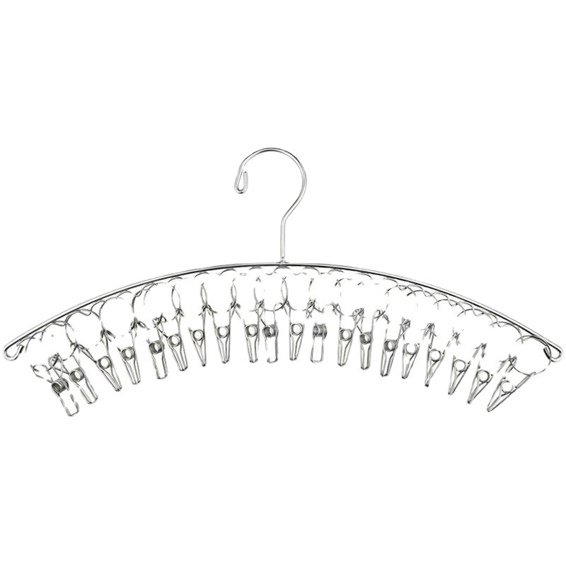 Acero inoxidable arco percha secado calcetines rack de secado percha hogar percha ropa clip secado calcetines ropa interior rack