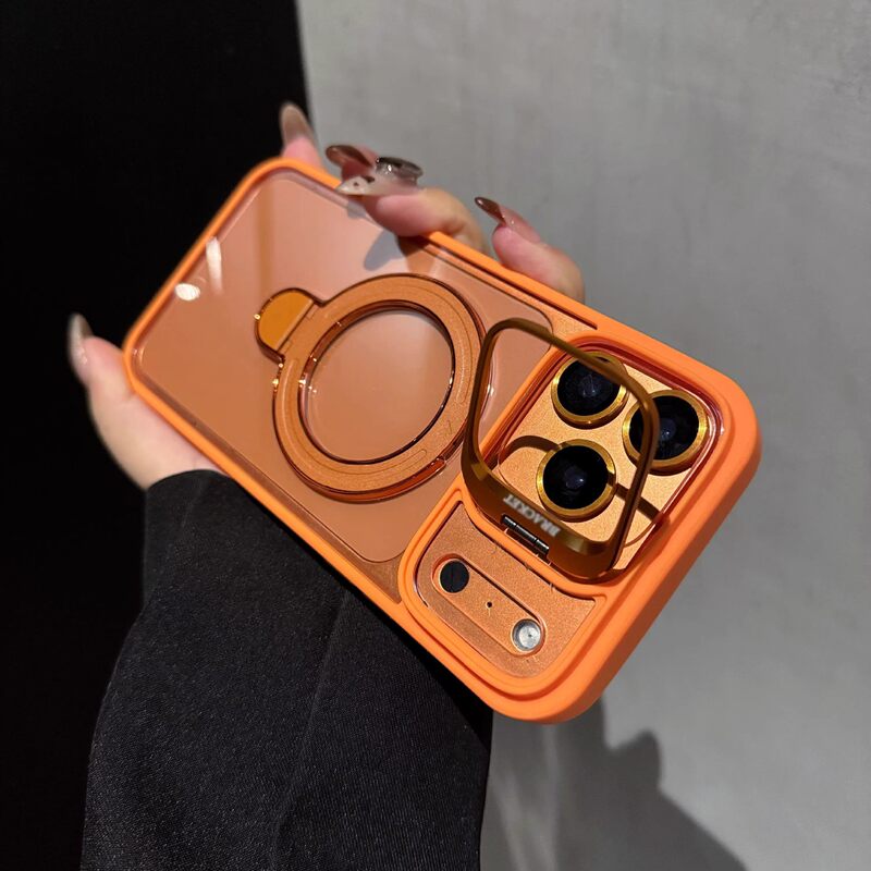 Cross-Border Hot-Selling Iphone18Promax Magnetic Lens Dual-Bracket Phone Case Suitable for Apple 17 Lens Film 16 Cross-Border Hot-Selling Iphone18Promax Magnetic Lens Dual-Bracket Phone Case Suitable for Apple 17 Lens Film 16