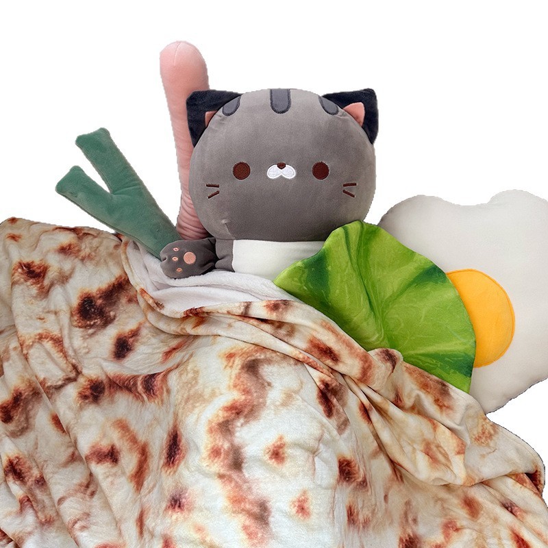 Mingchuang Youqu クリエイティブギフト ぬいぐるみ 人形 かわいい猫 ブリトー 面白い誕生日プレゼント|undefined