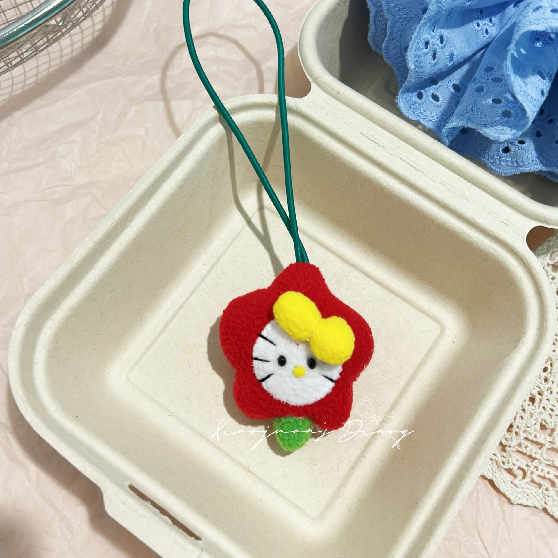 韩系可爱少女hellokitty毛绒挂件钥匙扣包挂饰kt玩偶配饰礼物车挂-阿里巴巴