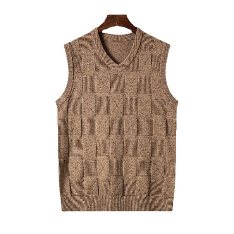 Autumn knitted vest for leisure