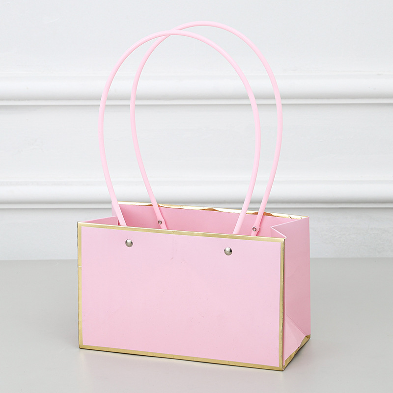 Florista paquete de flores bolsa de mano caja cuadrada de flores bolsa de paquete floral caja de regalo creativa floral al por mayor