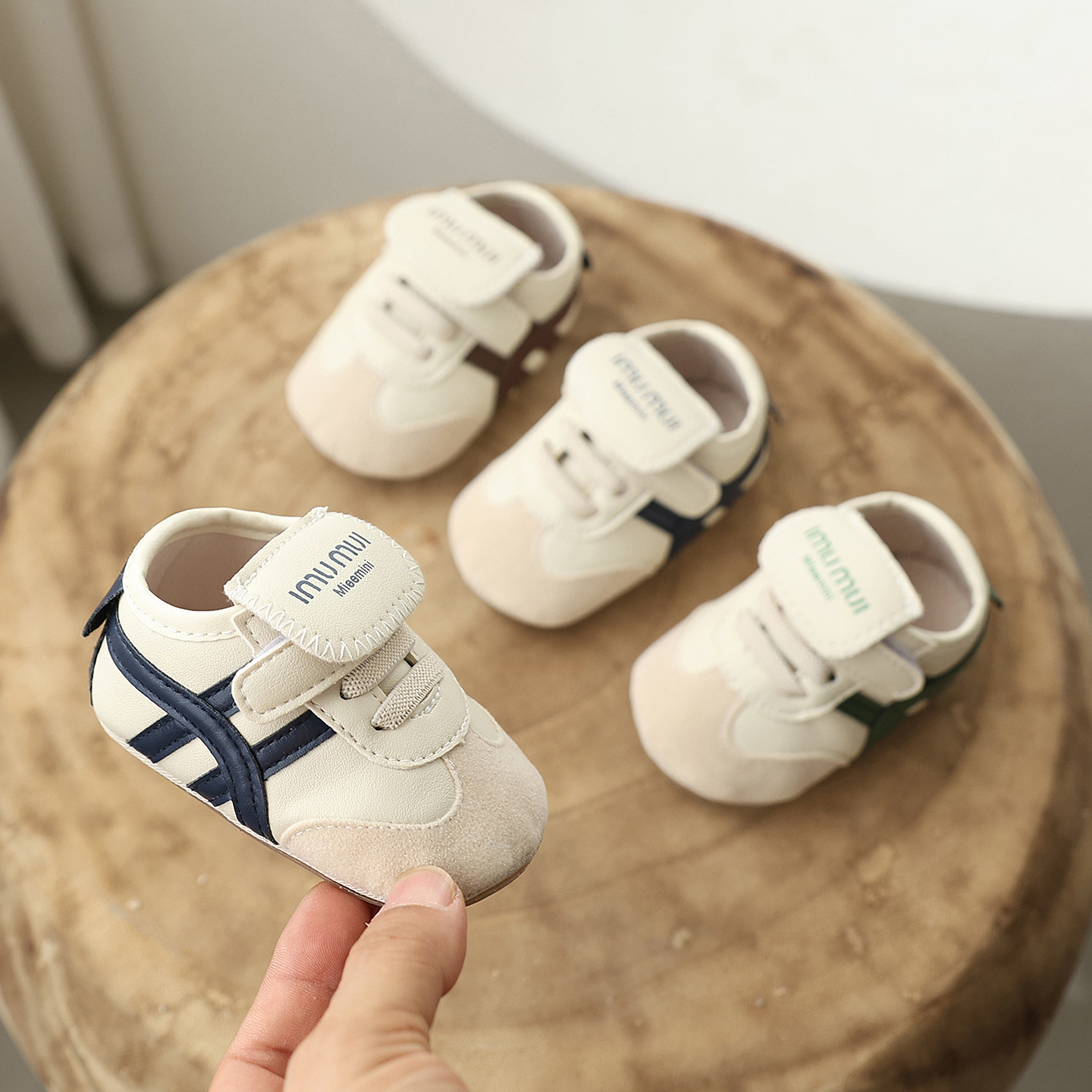 Baby Shoes Spring and Autum 0 to 1 Years Old Color Matching Versatile Soft Sole Male and Female Baby Toddler Shoes 6-12 Months Non-Slip Shoes