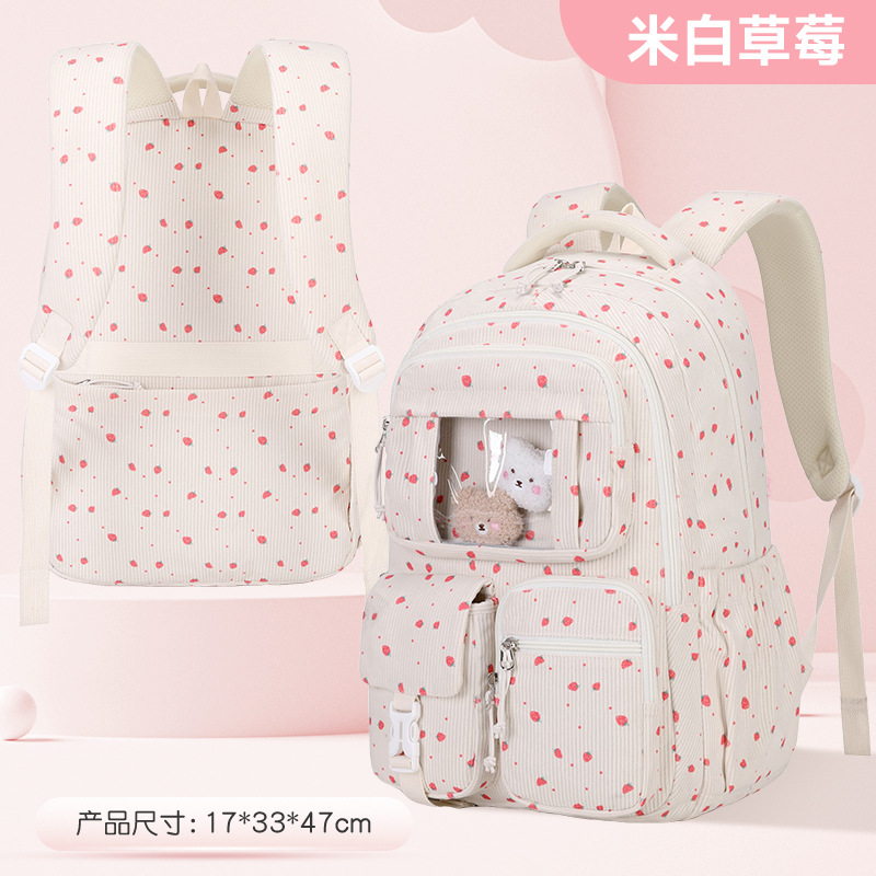 Nuevo estilo rosa princesa escuela primaria mochila escolar para niños mochila ligera de gran capacidad para estudiantes de secundaria