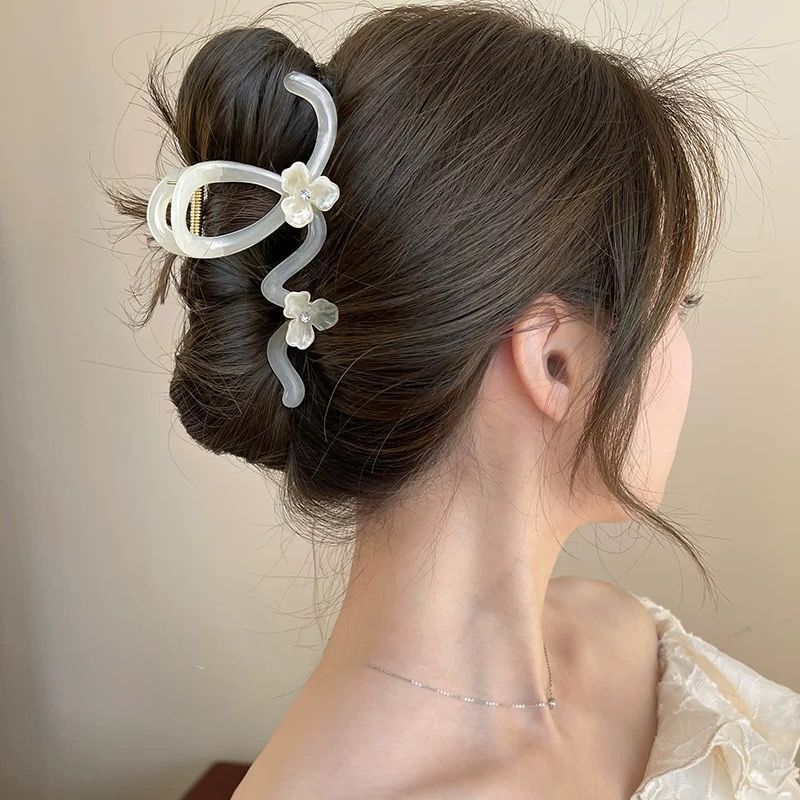 女性用ヘアピン、高級感のある韓国東大門と同じスタイルのヘアピン、後頭部のシャーククリップ、女性用ヘアアクセサリー|undefined