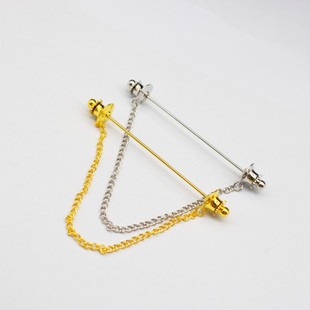 Jewelry clip shirt collar pin buckle tassel chain brooch men's suit wedding corsage pin accessories