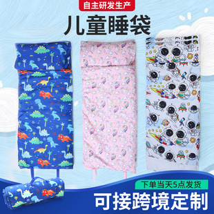 Envelope Sleeping bag outdoor camping children cartoon cute portable sleeping bag nap anti-kick quilt cross-border in stock