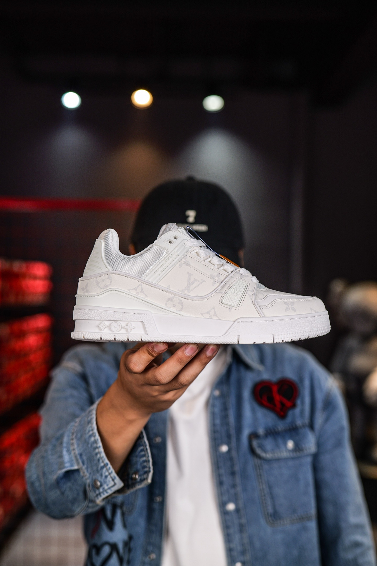 Caja de cajones casa de burro entrenador impresión de moda de suela gruesa elevación de zapatos deportivos pareja universal para hombres y mujeres skate