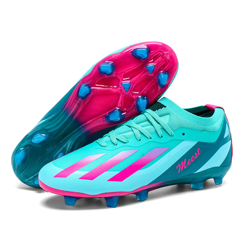 Zapatos de fútbol transfronterizos Putian Flywoven hombres y mujeres bajo TF ag